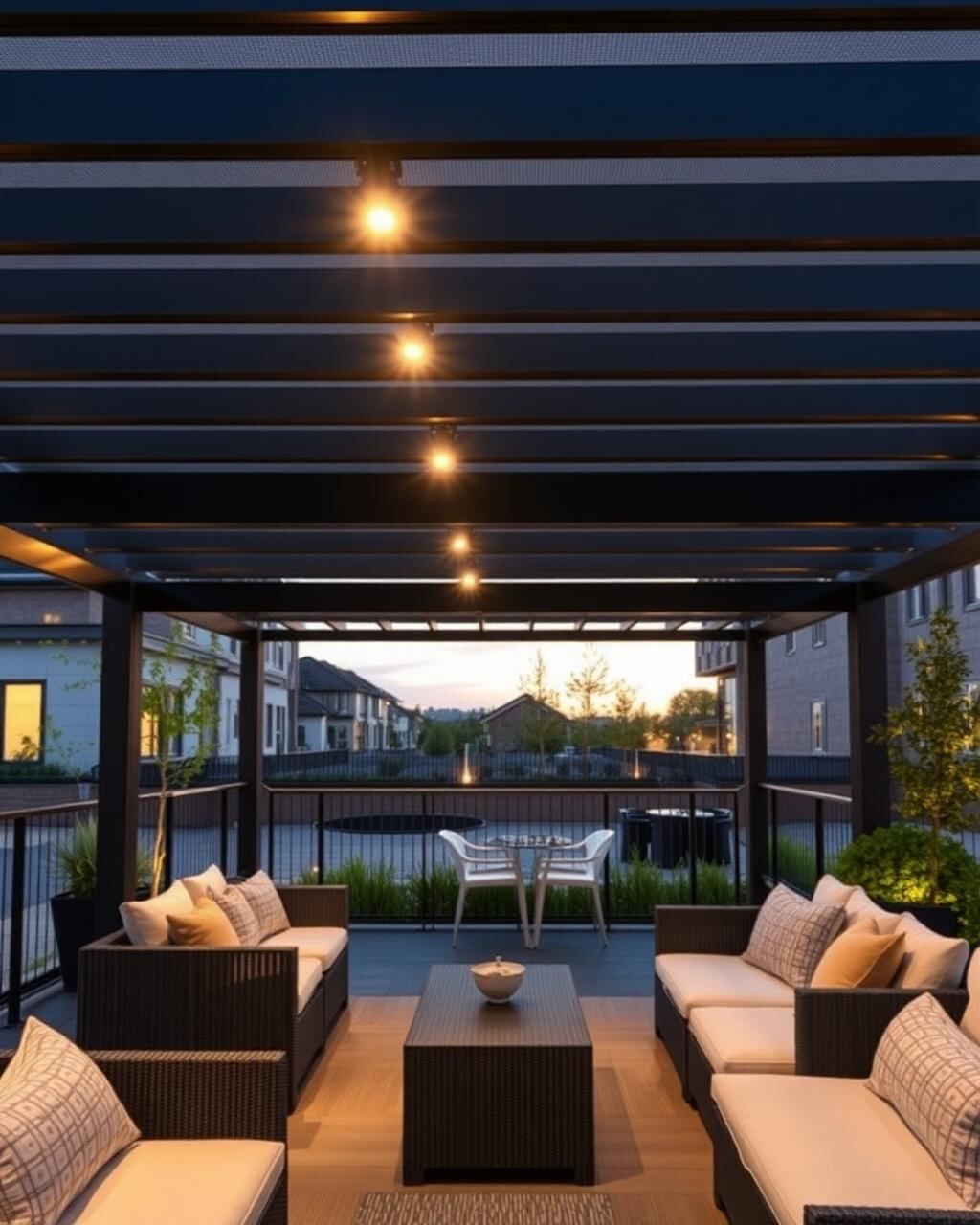 Detailansicht einer Aluminium-Terrassenüberdachung mit Glasdach in Bösel