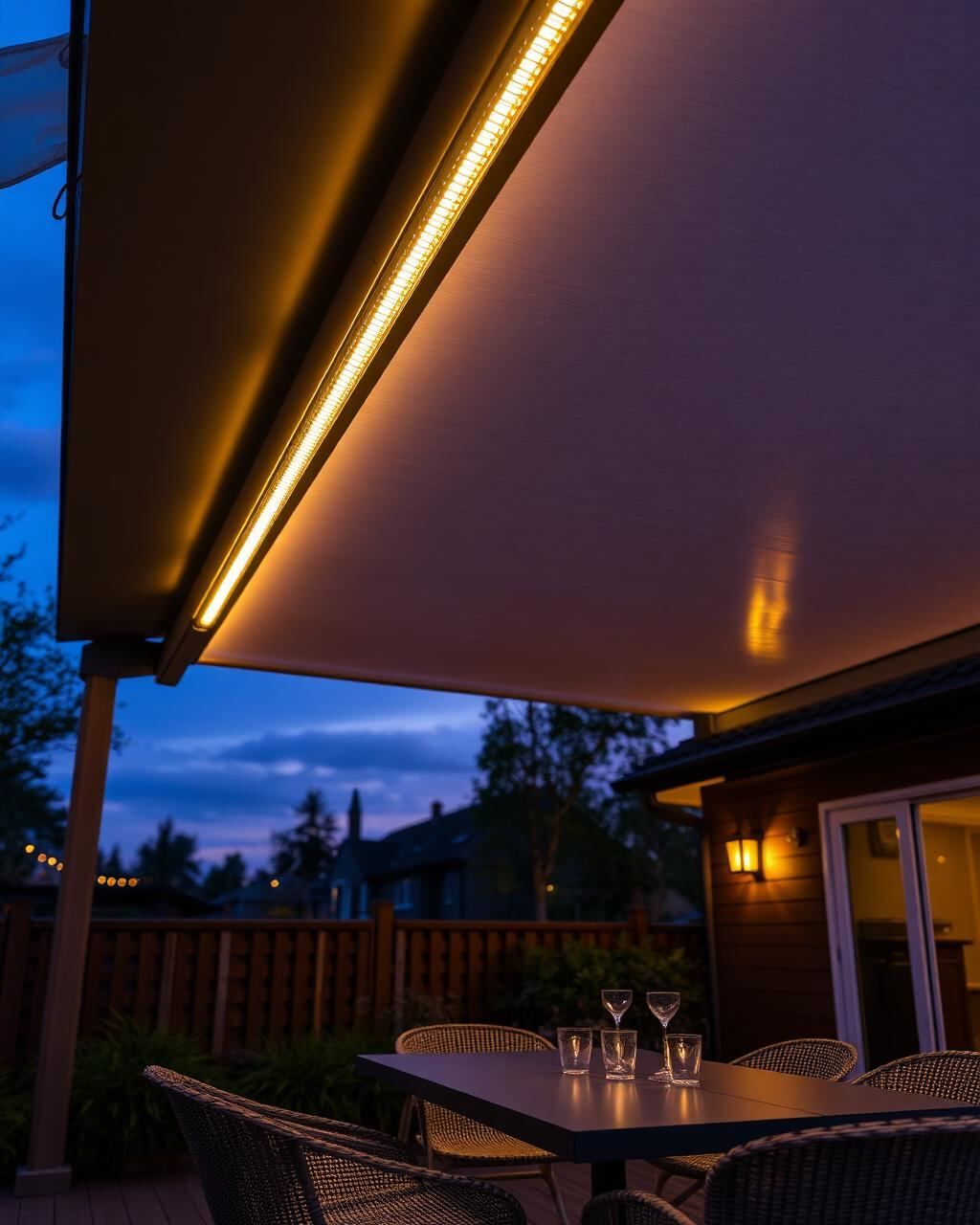 Detail eines Terrassenüberdachung in Cloppenburg